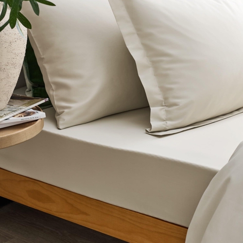 Christy 400TC Classic Sateen Fitted Sheet - Beige