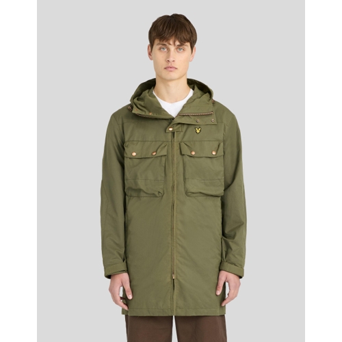 Lyle and Scott Waxed Guard Parka - Brown - M