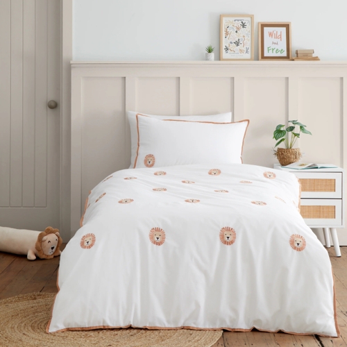 Catherine Lansfield Lions Duvet Cover Set - White