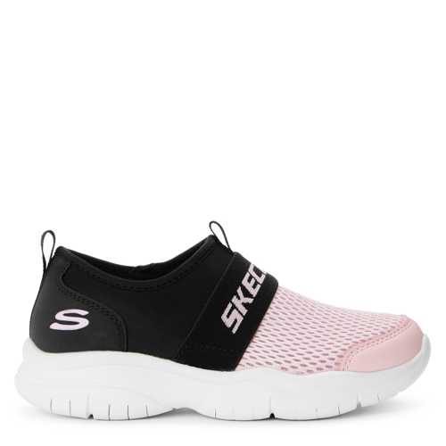 Skechers Flexblast Trainers - Black/Pink - Kids Size 12
