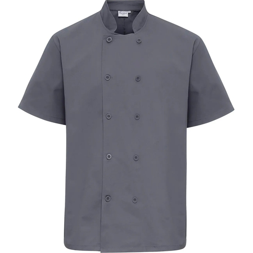 Premier Short-Sleeved Chef Jacket - Grey - 3XL