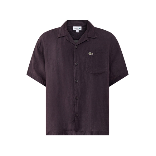 Lacoste Short Sleeve Shirt - Brown - XXL