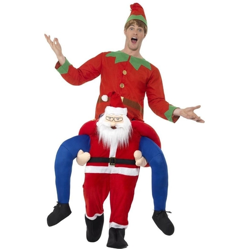 Smiffys Santa Piggy Back Costume - One Size
