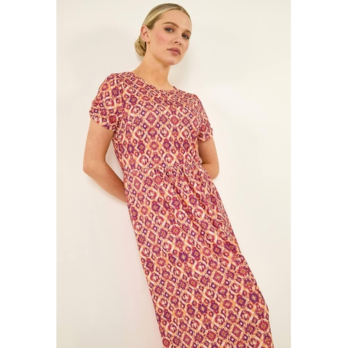 Roman Abstract Midi Dress - Size: 10