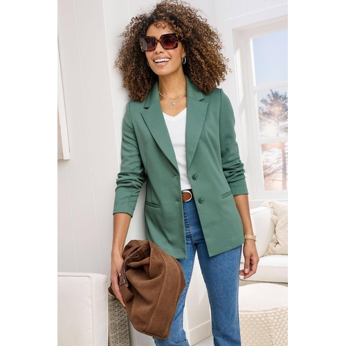 Cotton Traders Jersey Blazer - Beige - 14