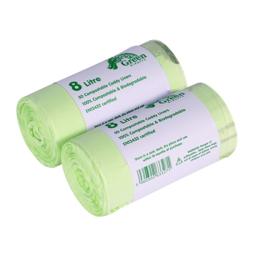 Green Giraffe 8 Litre Food Bin/Caddy Liners - Green