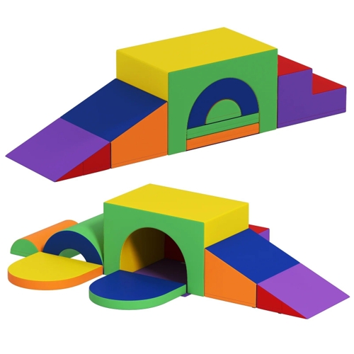 Indoor 7-Piece Foam Climbing Blocks - Colourful