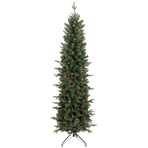 HOMCOM Slim Gracious Pine Artificial Christmas Tree - 180 cm