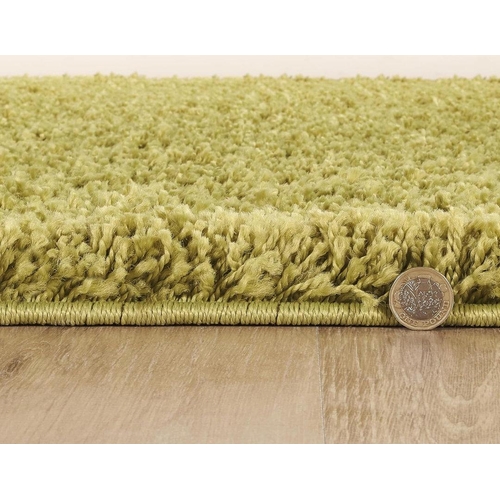 Ruglenza Home - Galaxy Shaggy Rug - Green - 120 x 120 cm