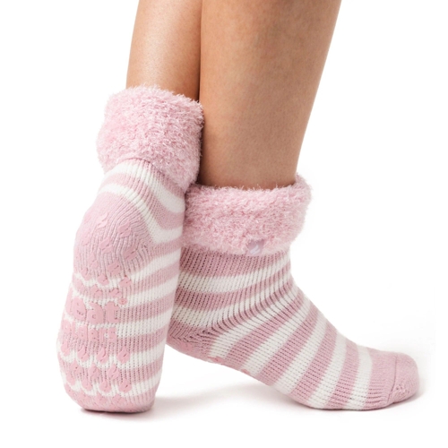 Heat Holders Lounge Socks - Striped - Pink