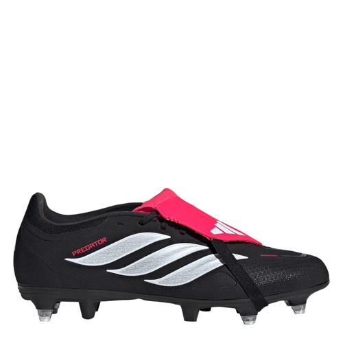 adidas Predator Fold-Over Tongue League Soft Ground Football Boots - Black/Red - UK 9