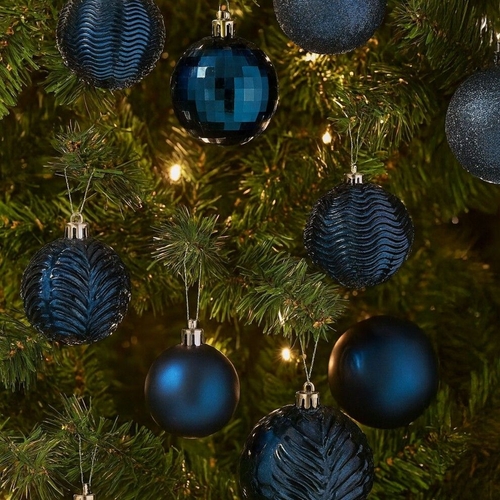 Christmas Tree Ornaments - Blue - Neo - 36PCS