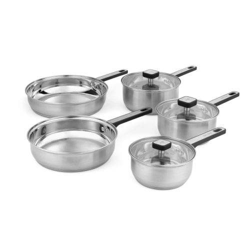 Salter Expert 5-Piece Stainless Steel Pan Set - PFAS-Free, Induction Safe