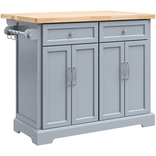 Kitchen Island on Wheels - Extendable Worktop