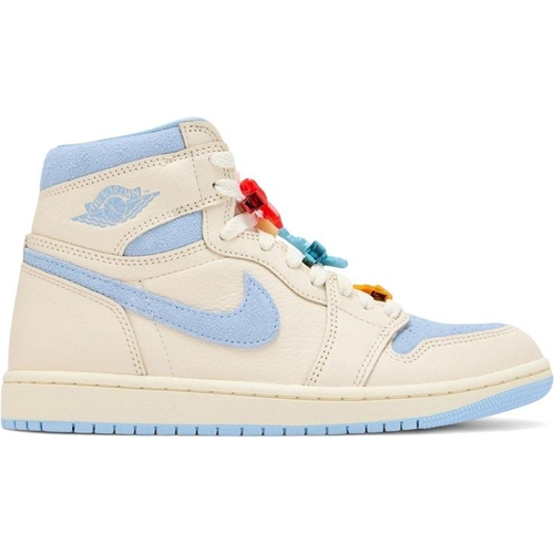 Jordan 1 Retro High OG Trainers - White/Blue - UK 7