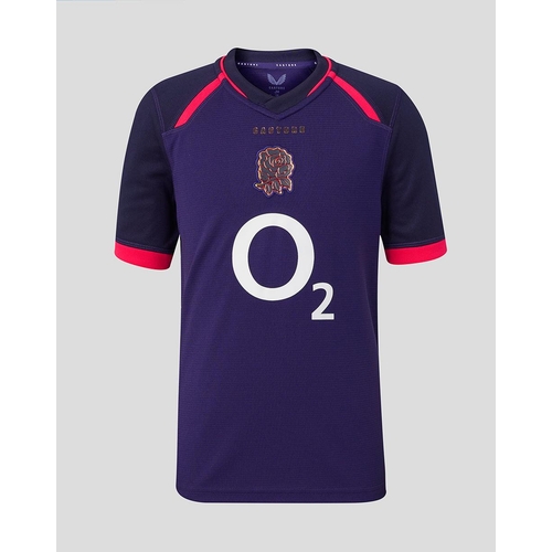 England Rugby Alternate Replica Shirt - Pink - Blue - 9-10