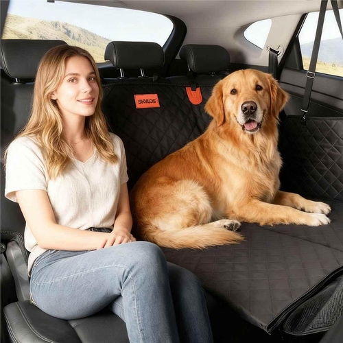 HexGuard Skylos Dog Car Seat Cover - Black