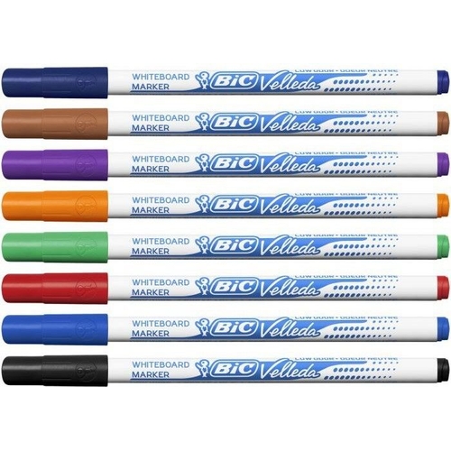 Bic Velleda 1721 Marker - Assorted Colours PK8