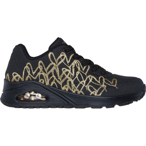 Skechers UNO - Golden Heart Sneaker - Black/Gold - 2.5 UK
