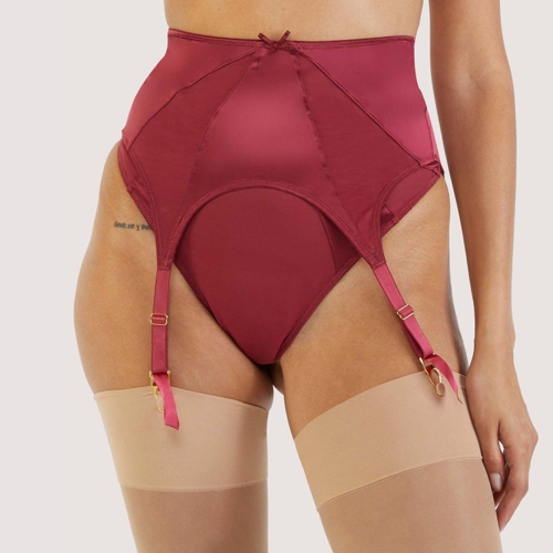 Playful Promises Etta Suspender Belt - Red - 10