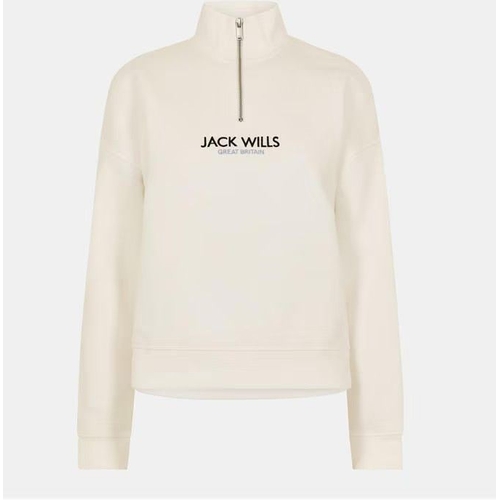 Jack Wills Honeylane Half Zip Sweatshirt - White - XL