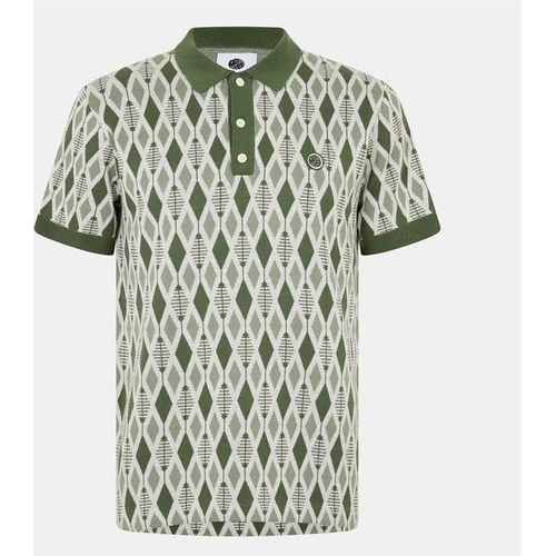 Pretty Green PG Tenor SS Knit Pol Sn63 - Green