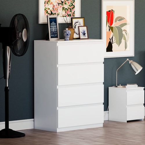 Vida Designs Denver 4 Drawer Chest - White