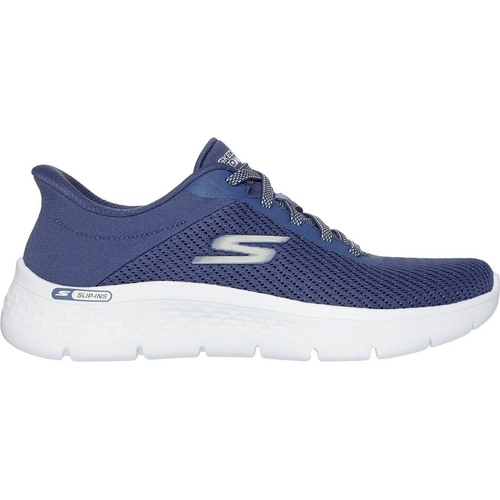 Skechers GO WALK Flex Trainers - Blue/Green - Size 5.5