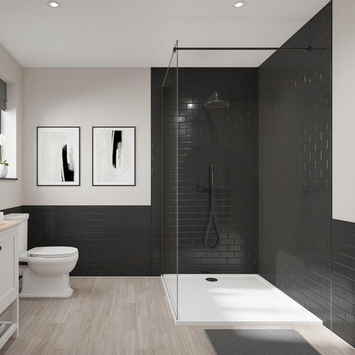 Wetwall Composite Wall Panel - Vertical - Black Gloss