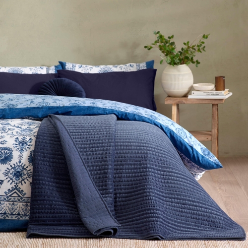 Catherine Lansfield Velvet Pinsonic Bedspread
