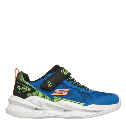 Skechers Lighted Gore & Strap Trainers - Blue - Black - UK 6