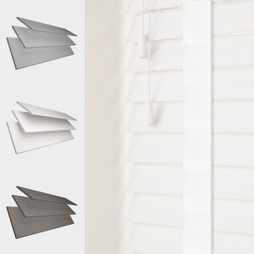Caecus Blinds Faux Wood Venetian Blind - White