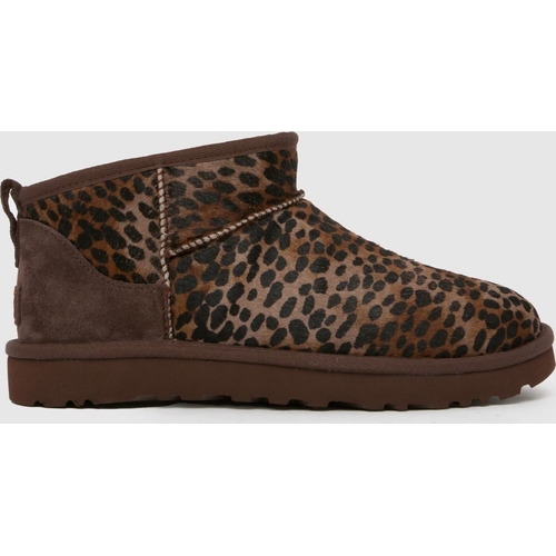 UGG Classic Ultra Mini Caspian Boots - Animal - Brown - Size: 6
