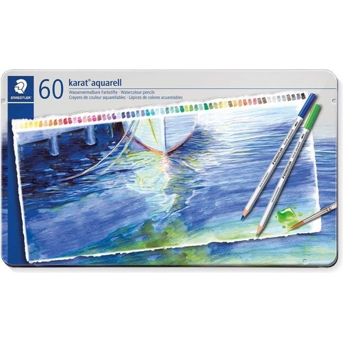 Staedtler Karat Aquarell Watercolour Pencils - Assorted Colours (Set of 60)