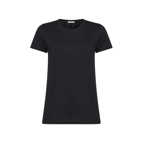 MONCLER Logo Patch Cotton Jersey T-Shirt - Slim Fit - Crew Neck - Black - M