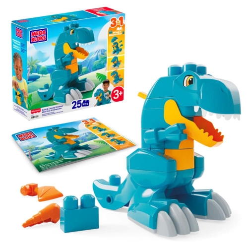 Mega Bloks 3-in-1 Build & Chomp Dinosaur - 3-in-1