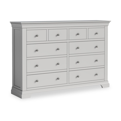 Colette 4 Over 6 Chest Of Drawers - Grey - Roseland Furniture