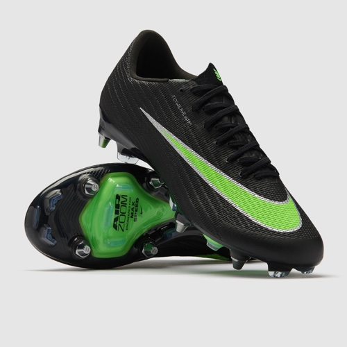 Nike Air Zoom Mercurial Superfly XI Elite Football Boots - Black - Green - 6 UK