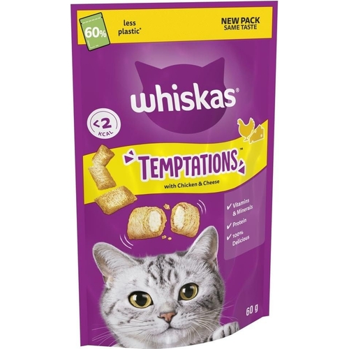Whiskas Temptations Cat Treats - Chicken & Cheese