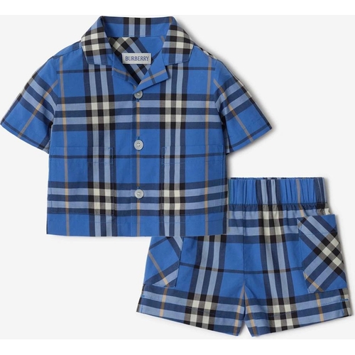 Burberry Carey Check Short Set - Blue - 3-5