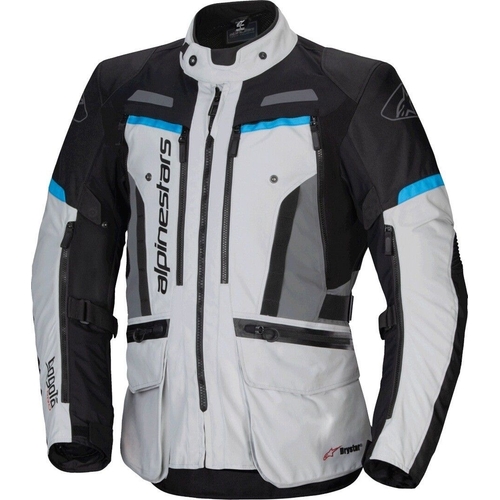 Alpinestars Bogota Pro Drystar Jacket - Ice Grey / Black / Cyan