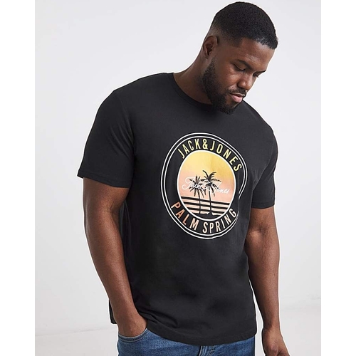 Jack & Jones Palm Graphic T-Shirt - Black
