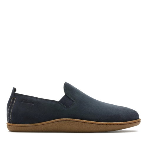 Clarks Home Moccasin Cheer - Blue Suede - Size 12