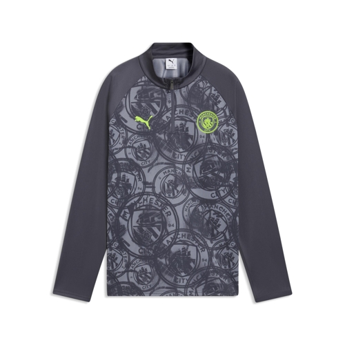 PUMA Manchester City FC Warm Up 1/4 Zip Top Junior - Grey