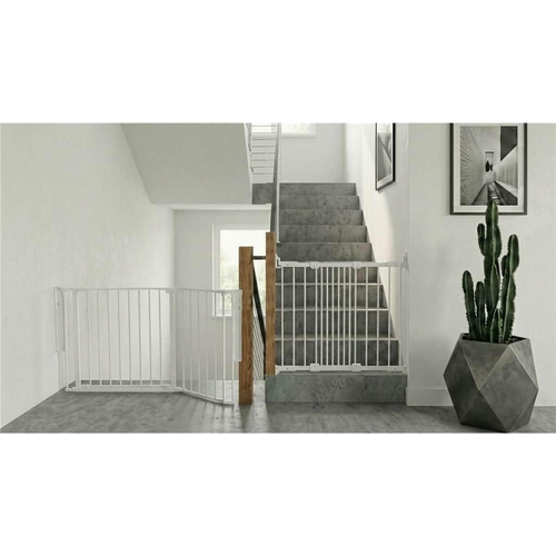 Safetots Stair Gates - White, Multi Panels, Up To 154Cm, Screw Fit Gate
