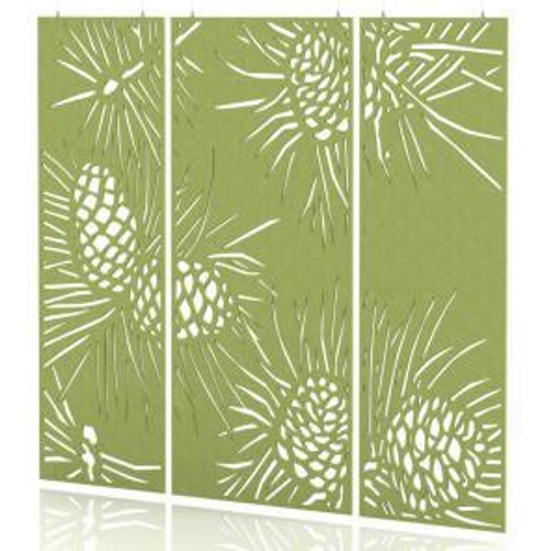 Sch! Acoustic Hanging Wall Panel - Lime Green - 3 panels