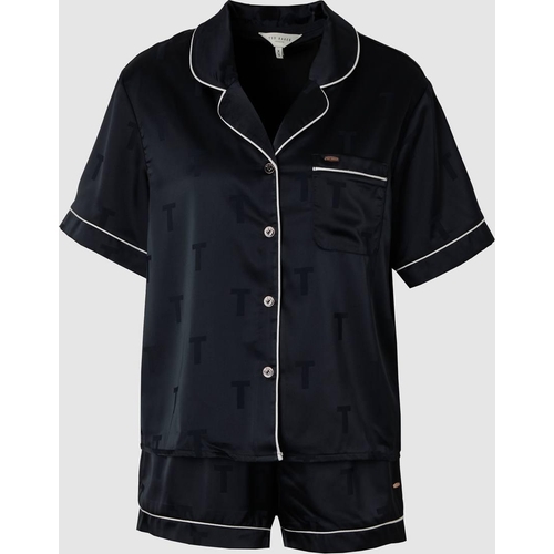Ted Baker Traditional Short Pj Set After Midnight - Black - 3XL