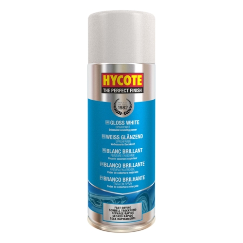 Hycote Fast Drying Aerosol Car Spray Paint - Gloss White