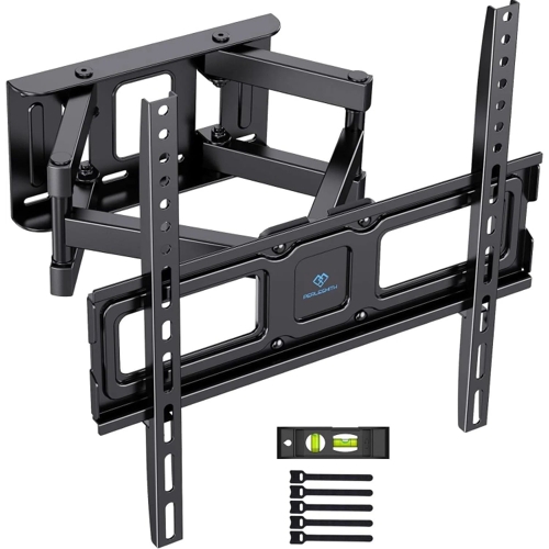 PERLESMITH TV Wall Bracket - Swivel Tilt Mount - For 26-70 Inch Flat & Curved TVs - Max VESA 400 x 400mm