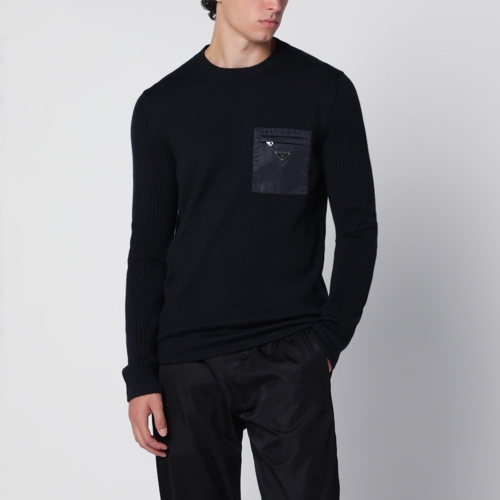Prada Sweater - Crew - Regular - Blue - M